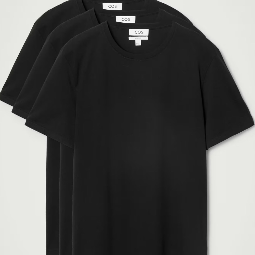 NWT COS 3-PACK REGULAR COTTON T-SHIRTS, SZ SMALL